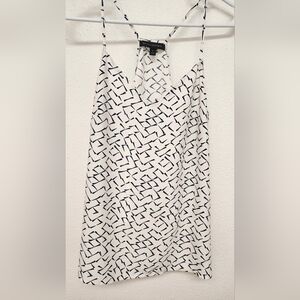 Banana Republic Navy and White Patterned Top